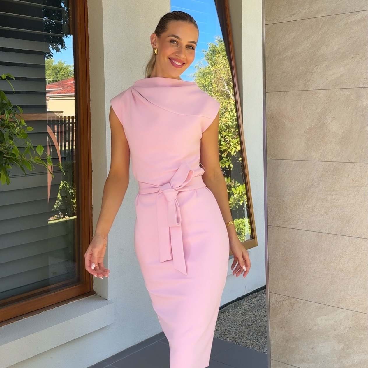 corporate midi dress